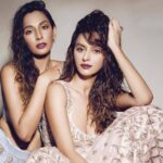 Shibani Dandekar Instagram - when two souls collide! proud to work with all my sistas in this one...@monicadogra aka #Dmoney wearing @payalsinghal makeup by @inherchair hair by @virusreena @azima_toppo ... for @bazaarbridein LOVE ❤️