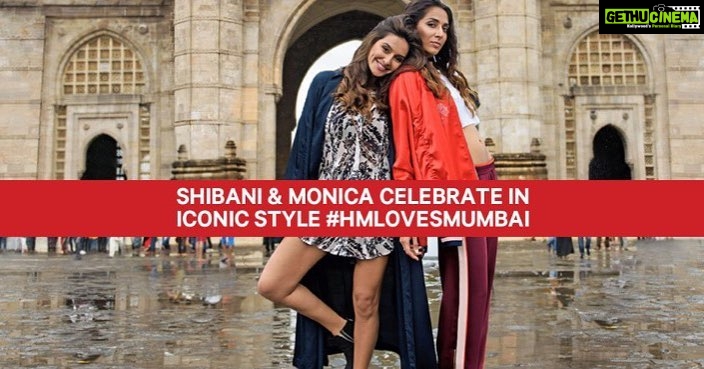 Shibani Dandekar Instagram - Street stylin with my sista @monicadogra for @hm welcome to the bay! we so ready for ya! ✌🏾️#H&Mlovesmumbai will launch on the 13th! 9 days to go
