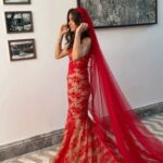 Shibani Dandekar Instagram - THE DRESS 💃🏾 Shaleena Nathani & Monica Shah I don’t know what to say to you both. Words cannot express the feelings I have in my heart. You made this crazy brides’ dream a reality. You gave me everything I wanted and more because with the dress came the incredible experience of working with the two of you. Thank you for visualising and creating this masterpiece. You made magic with your artistry. I’m forever indebted and we are forever connected. The memories we have made doing this together I will always cherish. The way you held my hand through it all, i’ll never forget. ❤️ Kajal!What would I do without you?? What will I obsess over now??!! The phone calls,the pictures, the late night messages!!the panic calls to Reem!! Thank you both for always being there. ❤️ Love you all for eternity and so very grateful. I’ll never forget this day and walking down that aisle in this magical dress! Can we do it all over again??!!! @jade_bymk @monicashah1207 @shaleenanathani @kajalpatil_04 @reem_shukla video edit by @jharnapariani