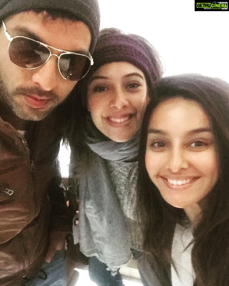 Shibani Dandekar Instagram - airport lounging with these two in Chandigarh! good luck in oz Yuvi 😘