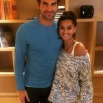 Shibani Dandekar Instagram - on my way to see this guy burn up the court! such a sweetheart! love him! #federer... Thanks to my wonderful baby sister @vjanusha for making this moment happen! ( she made me write the last part)... (she actually means it and wanted to write it anyway!) Anusha xoxo