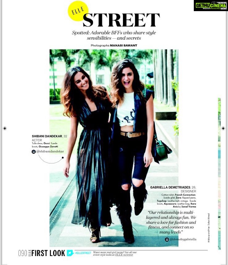 Shibani Dandekar Instagram - @gabriellademetriades #aflannelshirt #mydeme hair by the fabulous @nehan26 #elleindia ✌🏾️