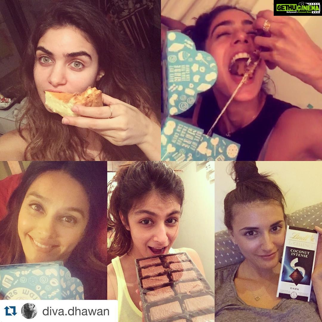 Shibani Dandekar Instagram - #bandrabums @gabriellademetriades @diva.dhawan @nehan26 @mariiamasha ・・・ 😬#didsomeonesaysugar #friendswhocravetogether#womencrushin