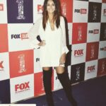 Shibani Dandekar Instagram - #Repost @littleredtote with @repostapp. ・・・ #ShibaniDandekar at the Fox life bash #ShoeGameStrong #KneeHighs #Winter #TrendSpotting
