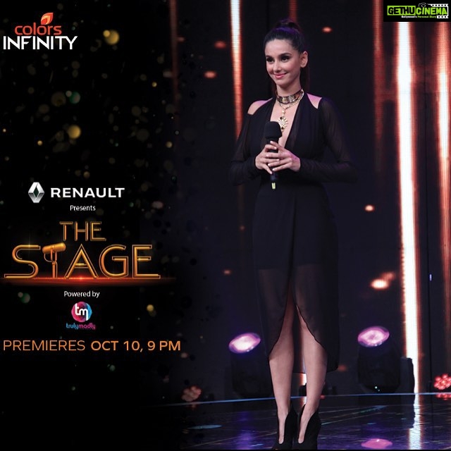 Shibani Dandekar Instagram - so blessed to be a part of history! thank you to #TheStage for bringing so much joy to my life! please watch tonight as the journey begins #colorsinfinity 9pm thank you to @hashimdsouza @ferzadpalia for giving me one of my first shows ever on TV and now this!!! 😘❤️