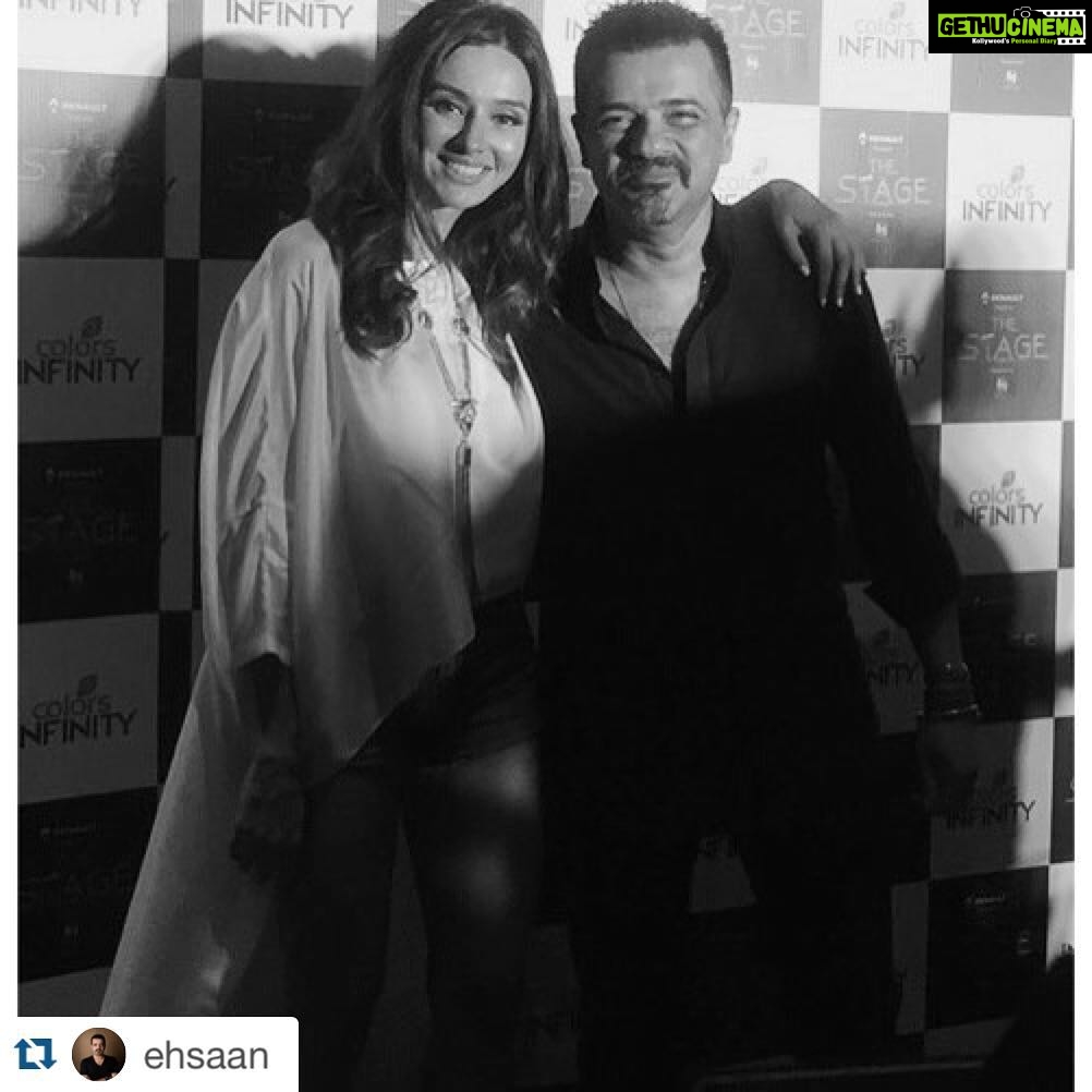 Shibani Dandekar Instagram - this man right here gives me the 'gooses' @ehsaan watch #TheStage tomorrow at 9pm to find out what that means #colorsinfinity