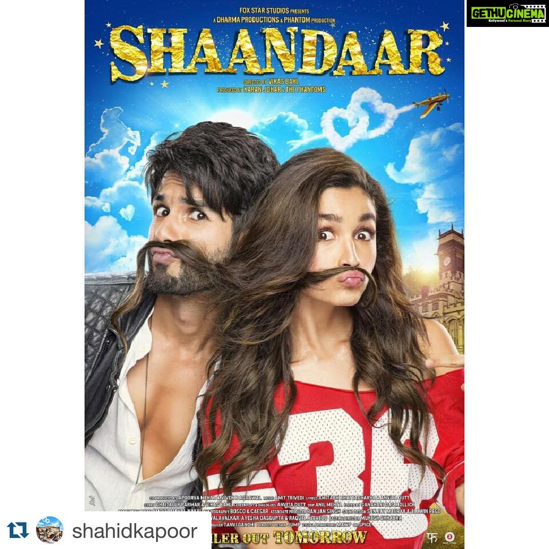 Shibani Dandekar Instagram - 15 days to go! excitement!!! can't wait for this!!! #Repost @shahidkapoor @aliaabhatt #shaandaar