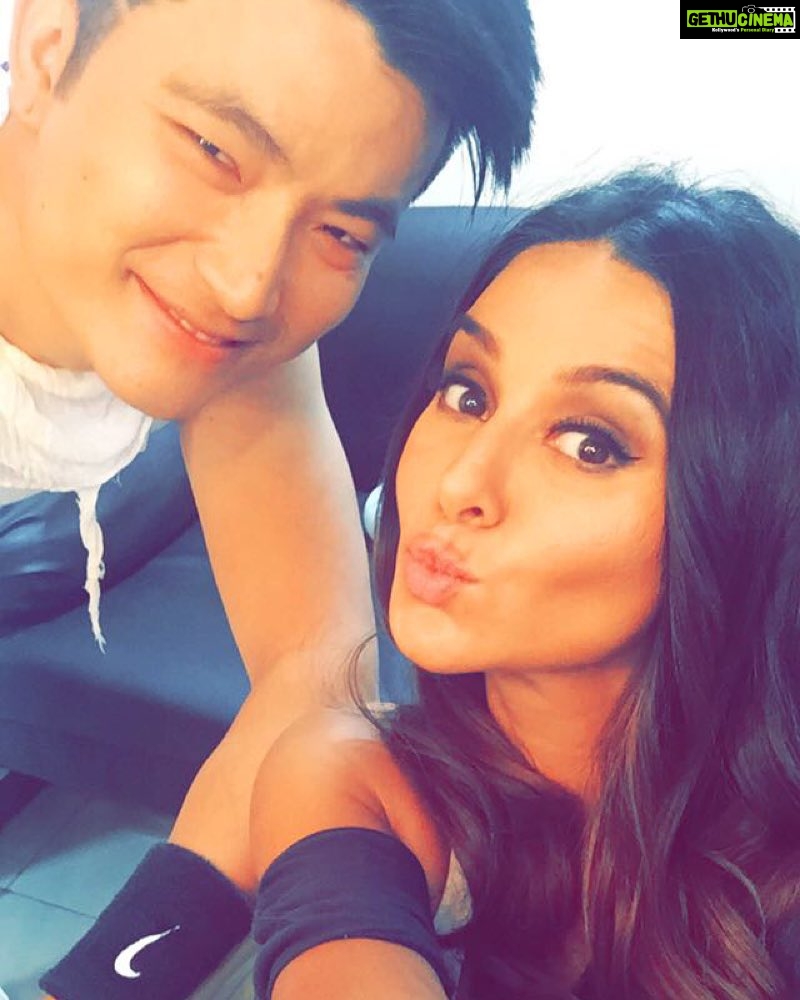 Shibani Dandekar Instagram - my J @meiyangchang will miss you this week my bubble #ICDT October 17th @zeetv another week another partner!