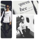 Shibani Dandekar Instagram - Here we go! Doha NYE! Airport gear @ablackandwhitestory #queenbee #balenciagaboots #jeromedreyfuss LOVE my new #baw sweatshirt!! Photo credits @shazebsheikh