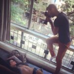 Shibani Dandekar Instagram - BTS with this guy @adrianivan84 shooting for @gabriellademetriades hair and makeup by @claire_schultz