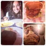 Shibani Dandekar Instagram - An evening of total food indulgence !! All finished of with some desert classics #london #dirtyburger #thechickenshop #kentishtown #burgers #chickenandchips #chocolatebrownie #applepie #lemontart #iFeelFull