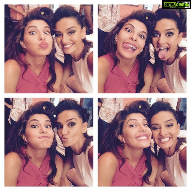 Shibani Dandekar Instagram - The biggest thank you from the bottom of my heart to this girl for making my first movie experience so amazing! Thank you for holdingmy hand in real life ;) and making me laugh! You made it so easy! A true superstar and an incredible woman! I owe you sista @jacquelinejf2 🙏😘❤️