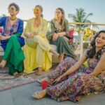 Shibani Dandekar Instagram - Two of best friends, my sisters, my protectors, my lifers, threw me the most incredible mehendi! I felt the love and energy hard in the room that night! For standing by me through my wedding and through my life @payalsinghal @nehalikotian the love is beyond deep! You both have wanted this for me for as long as I know so I guess your dreams came true! No words to describe your love and loyalty, only happy tears 💜❤️ thank you for this! I’ll cherish the memory forever! The ultimate boho mehendi outfit designed my love @payalsinghal Styled by my girl @khyatibusa jewerly by @amrapalijewels Makeup by @inherchair Hair by @reenaduttahairstylist Assisted by @azima_toppo The boho decor dream put by @thedramaqueen2012 amazing food by @lekitchen_catering photos @sam_and_ekta ❤️