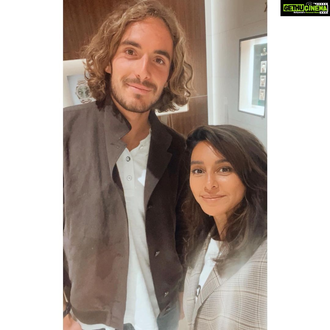 Shibani Dandekar Instagram - Donโt fangirl that often! @stefanostsitsipas98 you made my day! ๐พ ๐