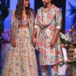 Shibani Dandekar Instagram – Celebrating 20 years of @payalsinghal …so incredibly proud of her journey and so blessed to be a small part of it! Have watched her create MAGIC over the last 2 decades and to walk for her with this special man @faroutakhtar was a surreal moment ❤️ Congratulations my P xx makeup by @anishaachhabriamakeup hair by @reenadutta123 @azima_toppo style assist by @khyatibusa team management @nehalikotian @mariabanat