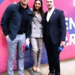 Shibani Dandekar Instagram - Hosted the opening of the Cricket World Cup 2019 with these 2 dudes!!! @aflintoff11 @mcguinness.paddy such an insane experience and so damn fun!! Thanks Freddie and Paddy for being such incredible hosts!! Won’t forget the madness and the laughs! Mad love for you both! #cwc19 #criiio Thank you to the amazing team! was a blast working with you guys!! 🏆 🏏 suit by @driesvannoten