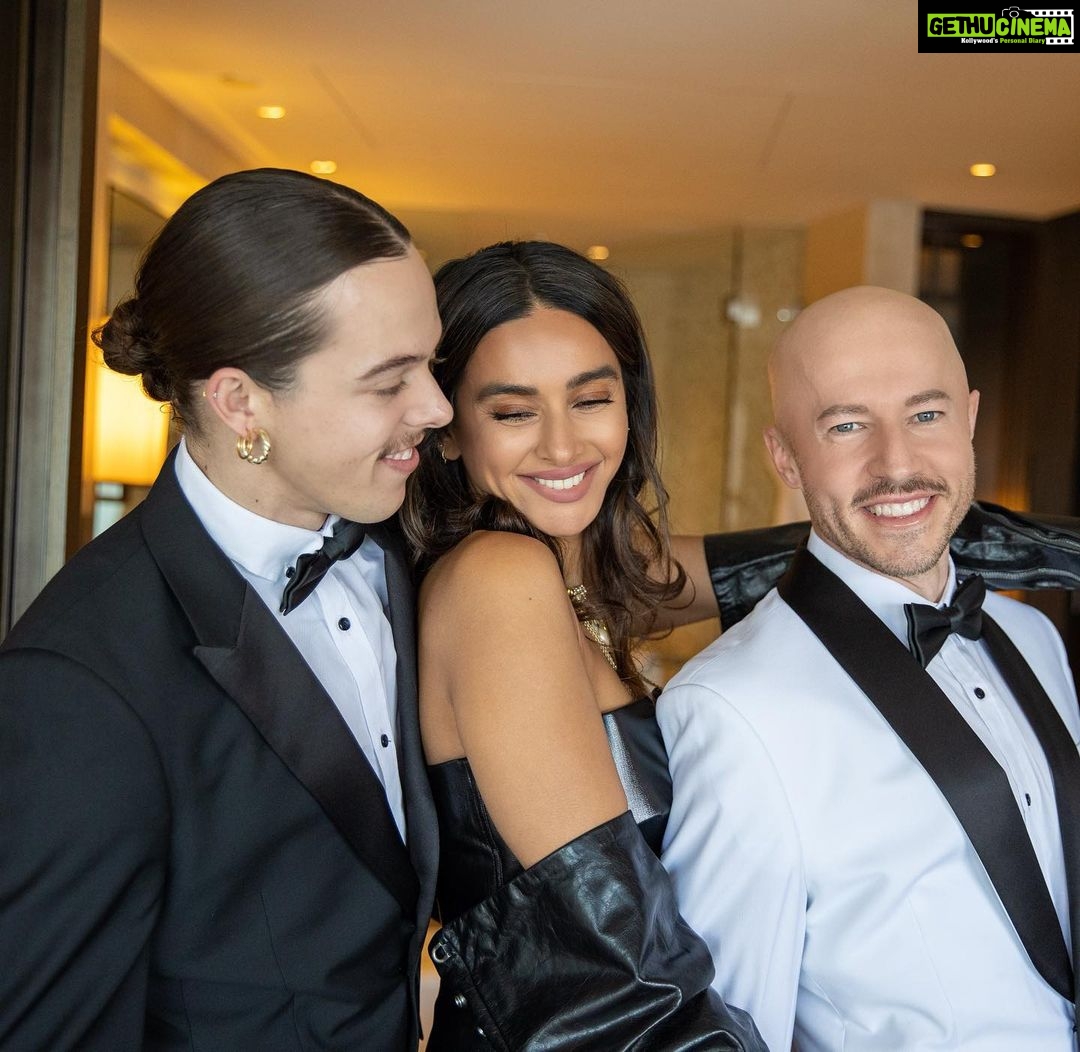 Shibani Dandekar Instagram - My best friends wedding and the best day ever 😭😭😭❤️❤️❤️! @joelpeisley being your best lady on your day and in life has been an absolute honour! So happy you found the male version of me in @seanbyrnes 😜 Here’s to the most beautiful couple I know, to you and your love and the lifetime of memories you will create together. May your dance of life be filled with love, fun, friendship and many many buckets of KFC love you both so much ❤️❤️ @faroutakhtar @vjanusha @morganmadeau @babushkagirl_ dress by @rickowensonline styled by my girl @chantelfenech