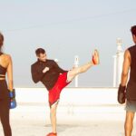 Shibani Dandekar Instagram - 👊🏽 #Repost @drewnealpt #BodyByDrewNeal ・・・ Awesome action shots of a recent training session with @shibanidandekar and @faroutakhtar shot for @vogueindia Pic credit @abheetgidwani Link to the full interview is in my bio #training #boxing #fighting #exercising #interview #article #vogue #toofan #bollywood #health #fitness #punch #box #sparring #padwork #skipping #india #mumbai #coach #dreanealpt #trainer