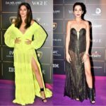 Shibani Dandekar Instagram - when you show up with the hottest date for #voguewomenoftheyear @monicadogra I ❤️ you like no other! #thatbrowngirl #Dmoney #besties both styled by @khyatibusa hair for both by @azima_toppo 💜