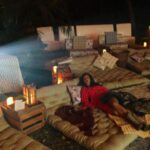 Shibani Dandekar Instagram - No biggie! Just a casual movie night celebrating @faroutakhtar ‘s bday 🎥 🍿 EPIC decor by the super talented @Thedramaqueen2012 you ladies are just outstanding! BLOWN away by your artistry! Pure Magic! A couple of pounds heavier thanks to the decadent feast put together by @aditidugar @the_pigslayer @sagesaffron The most INSANE food ever! Still salivating!! Yum! Beyond brilliant!