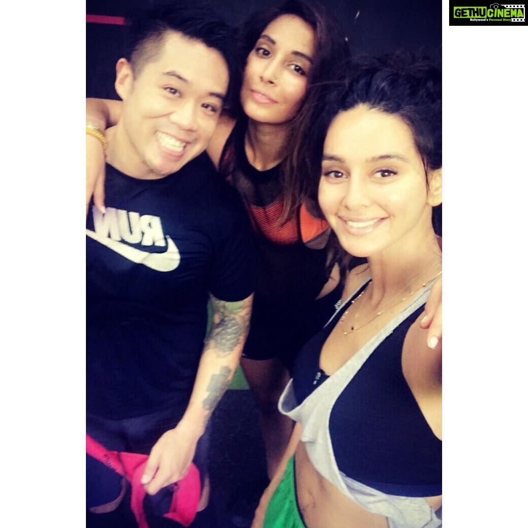 Shibani Dandekar Instagram - Family is everything and these two are my homies for life! love,laughter, workouts and cake along with having each other's back always ... how I love you both! ride or die bitches... #ShiMonSaysK @chefkelvincheung @monicadogra #chinesemath