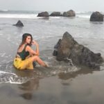 Shibani Dandekar Instagram – Some BTS from the shoot with @hellomagindia #beachbum for life! ☀️ thanks for the funky outfit @papadontpreachbyshubhika