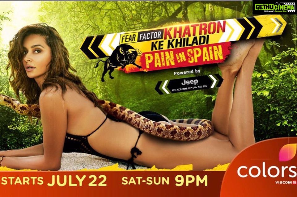 Shibani Dandekar Instagram - So excited to share this journey with you! #WEFEARLESS #paininspain #KKK8 @colorstv 9pm STARTS TONIGHT! BE THERE!! 🐍