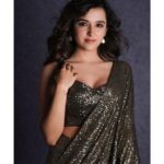 Shirley Setia Instagram - *Cue in* My Desi girl 🌹 For Pre Release of #KrishnaVrindaVihari Photographer: @venkat_photography_hyd Makeup: @ravi_beauty_makeover Hair: @hair_by_masthan Outfit by @kalkifashion Earrings by @mozaati Ring by @pichola.co Styled by @sayali_vidya #kvvfromsept23rd #shirleysetia