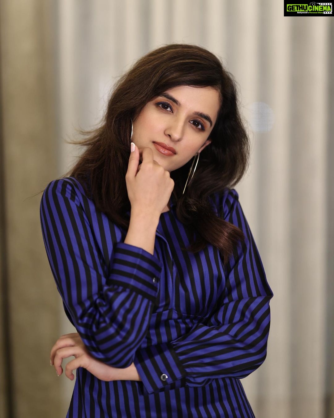 Shirley Setia Instagram - Promotions for Krishna Vrinda Vihari In theatres on 23rd September Photographer: @venkat_photography_hyd Makeup: @ravi_beauty_makeover Hair: @hair_by_masthan Outfit by @mellowdrama_official Earrings by @antarez.jewels Heels by @regalshoes.in Styled by @sayali_vidya
