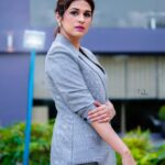 Shraddha Das Instagram - Artham Promotions Styling : @thedotdiary @thedottstyle Pant suit : @protteaa.official Jewellery : @viariaccessories 📸 @v_capturesphotography Hair : @hair_by_vaibhavi_ Make up : @hareshwarp #promotions #hyderabad #artham #shraddhadas