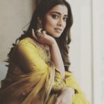 Shriya Saran Instagram - Thank you @sithara_kudige for this beautiful yellow kurta for @kabzaamovieofficial promotions in Bangalore. @gajraj_jewellers for gorgeous Jwellery. @makeupbymahendra7 for makeup and @priyanka__hairstylist for doing my hair . @dop_j_sunil thank you for lovely pictures Love you guys for giving @kabzaamovieofficial teaser so much love ❤️ @media9manoj @media9casting @media9_creations