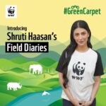 Shruti Haasan Instagram - @wwfindia has spearheaded the journey to create a future where humans and #nature coexist in harmony, and I am privileged to use my voice positively through Shruti Haasan's Field Diaries. Tune in every last Friday of the month to learn more about nature and how we can help restore it. #FieldDiaries #GreenCarpet #wwfindia
