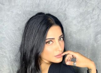 Shruti Haasan Instagram - 🐈‍⬛🖤🧿 put on your black dress and break shit ! 💋 . . . 💄 @devikajodhani 💇🏻‍♀️ @noori_hairstylist