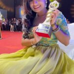 Sivaangi Krishnakumar Instagram – “Youth Icon of Digital “ ❤️ from @galattadotcom .  Thankyou God , my dear well wishers , family❤️🙏🏼 Makkale you made me win it. I owe this to you 🙏🏼 ❤️ feeling responsible  at the same time happy❤️ Lets connect even more and more through  music and love in Digital💚
Dress: @malarvikrambridalcouture 
Stylist @jayalakshmisundaresan 
Muah @suni_makeup_hair