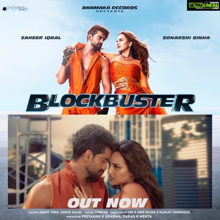 Sonakshi Sinha Instagram - Have you seen our new track BLOCKBUSTER yet?? Dekho, enjoy karo aur apne jodidaar ke saath reels banao!!πΊπ»π₯ππ» #LinkInBio. Exclusively on @dhamakarecords official YouTube channel. #blockbuster #jodiblockbuster #dhamakarecords #blockbusterposter @iamzahero @ammyvirk @aseeskaurmusic @mrandmrsfilmss @priyaankksharma @parasmehtaofficial Music - @vibhasofficial Choreography - @ranju.v Creative director - @kadambarivarghese Dop - @syedtanveerriyaz Costumes designed by - @janviturakiamalik Sonakshi HMU - @savleenmanchanda @themadhurinakhale Zaheer HMU - @rohan_mohan09 Brand partners - @magicmomentsvodka @defy.all.odds @campusshoes @mojindia Alliance Partner - @aasthajain_31 Special thanks to @anam_pat for all the bts help Co- producer - @sanil.kothari @ashilkothari Mixing and Mastering - @ritikchouhan_ #blockbuster #dhamakarecords #youtube #videodekhakya?