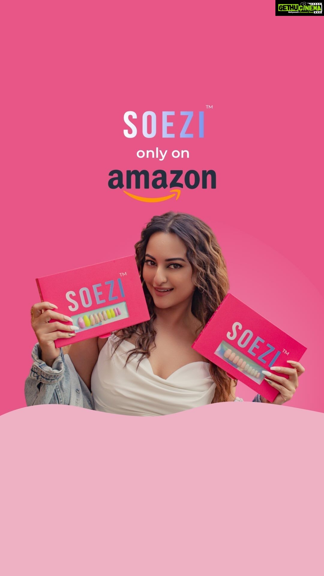 Sonakshi Sinha Instagram - We have AMAZ-ing news for you beauties! π€©π€© π₯π₯π₯ @itssoezi launching EXCLUSIVELY on AMAZON SPECIALS π So what are you waiting for? #ITSSOEZI to get your Nails done! βοΈ #ShopNow! π #Amazon #AmazonBeauty #SOEZIONAMAZON #SOEZI #PRESSONS #NAILIT #SHOP #TrendingNails #NailTrends