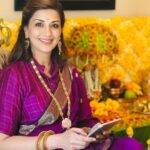 Sonali Bendre Instagram - Festive ready… 💜✨