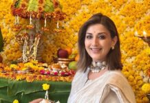 Sonali Bendre Instagram - Bappa. Modak. And my Icy ♥️ गणपति बाप्पा मोरया 🙏🏼