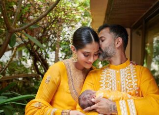 Sonam Kapoor Instagram - In the spirit of the force that has breathed new meaning into our lives... In the spirit of Hanuman and Bheem who embody immense courage and strength... In the spirit of all that is sacred, life-giving and eternally ours, we seek blessings for our son, Vayu Kapoor Ahuja. ............... In Hindu scriptures Vayu is one of the paanch tatvas. He is the deity of breath, the spiritual father of Hanuman, Bheem and Madhav and He is the incredibly powerful lord of wind. Praana is Vayu, a guiding force of life and intelligence in the universe. All the deity's of Praana, Indra, Shiva and Kali relate to Vayu. He can breathe life into beings as easily as he can destroy evil. Vayu is said to be heroic, brave and mesmerisingly beautiful. Thank you for your continued wishes and blessings for Vayu and his family. India
