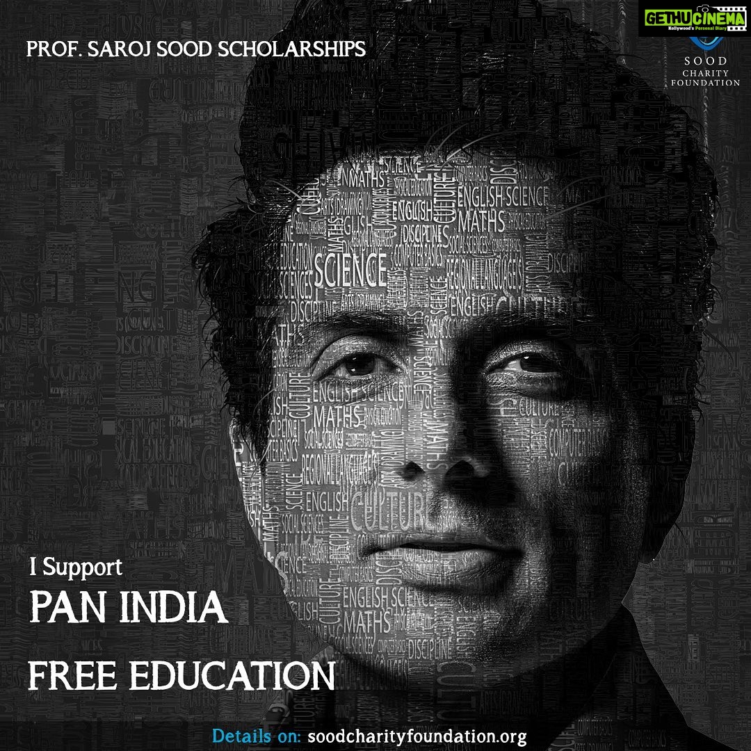 Sonu Sood Instagram - Celebrating the spirit of 🇮🇳 AZADI KA AMRIT MAHOTSAV 🇮🇳 हर घर का हर बच्चा पढ़ेगा, तभी तो ये देश बढ़ेगा। Registrations now Open for #ProfSarojSoodScholarships Details on soodcharityfoundation.org @sood_charity_foundation 🇮🇳