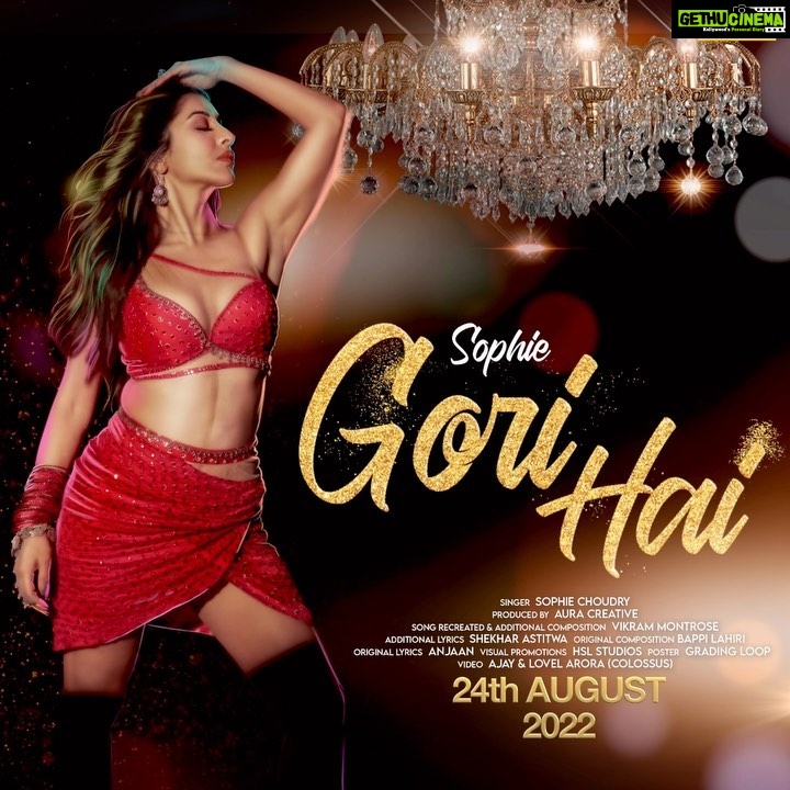 Sophie Choudry Instagram - Red Hot Announcement! Gori Hai releasing on 24th August! You guys ready?!!🔥🔥🔥💥❤️ #gorihai #sophiechoudry #indipop #OGpopdiva #90s #trending #newsong #music #party #explorepage Visual promotions: @hslstudios