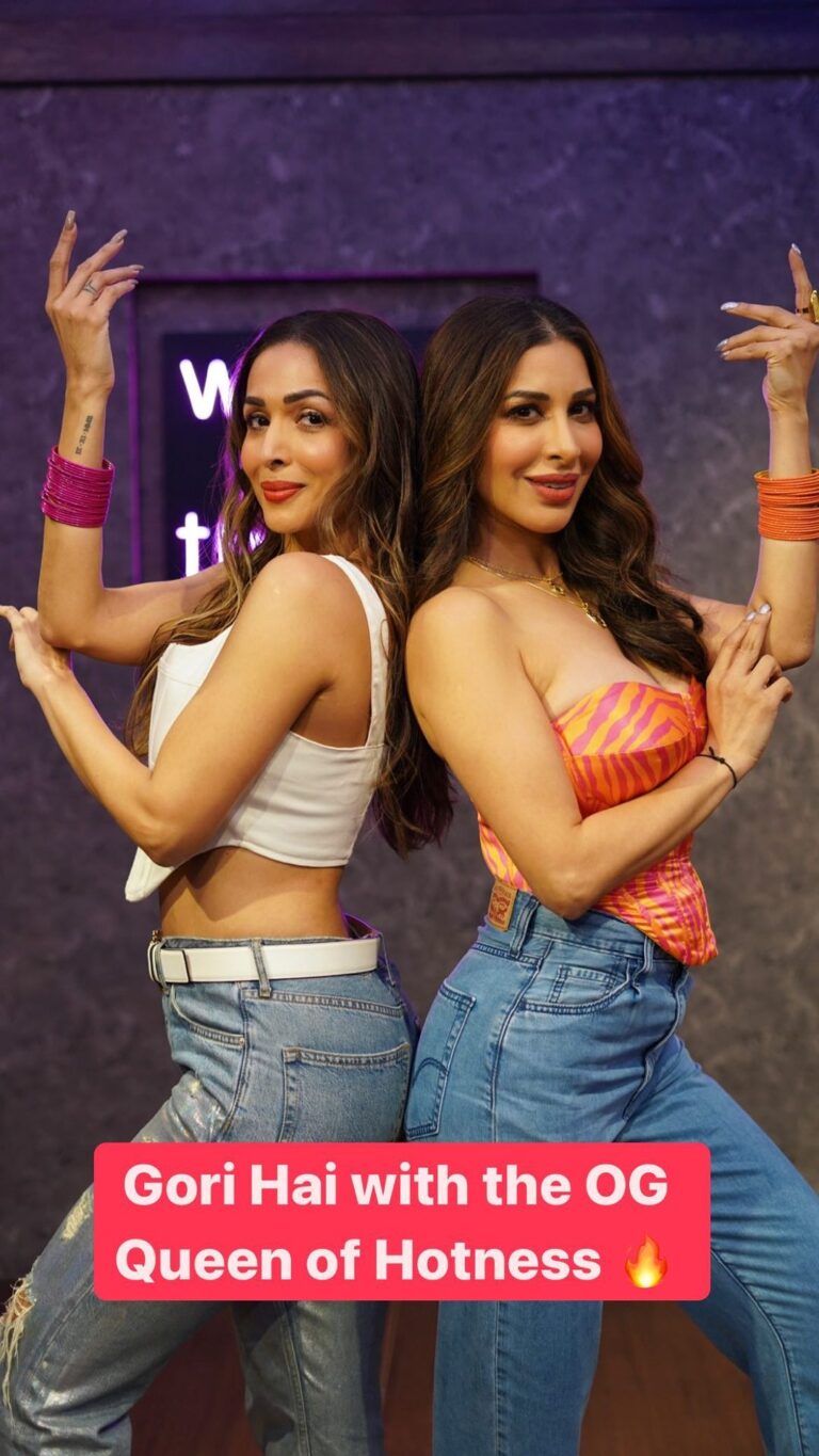 Sophie Choudry Instagram - If the ultimate hottie is grooving on #GoriHai then so should you!! Waiting for your reels!! Love you Malla.. no one quite like you🔥❤️ @malaikaaroraofficial #gorihai #sophiechoudry #malaikaarora #OG #diva #trending #reelitfeelit #trendingsongs Sophie Corset @thelabel.jenn 🎥 @ohmygosh_joe