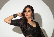 Sreemukhi Instagram - Dance ikon 🖤 On @ahavideoin ✨ @oak_entertainments Outfit @gummadidalashashi.label Styling @greeshma_krishna.k PC @chinthuu_klicks Make up @nookesh.malla Hair - @mahi_brand_ #sreemukhi #danceikon #aha #oakentertainments