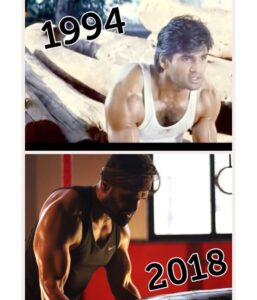 Suniel Shetty Instagram - 10 year + challenge.. ‘stronger, healthier and happier’ #10yearchallenge