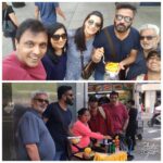 Suniel Shetty Instagram - Kachha kairi with chilli sauce! street fooding' in #NewYork with @shegde @vikramrazdan #Mana #Barry #Sadhna #streetsofnewyork #loooovenewyork New York, New York