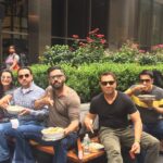 Suniel Shetty Instagram - Can't miss a meal at #TheHalalGuys when at NYC! Enjoying every bite with Wifey, @gulshangrover @Jordy_patel @aadu_adil The Halal Guys