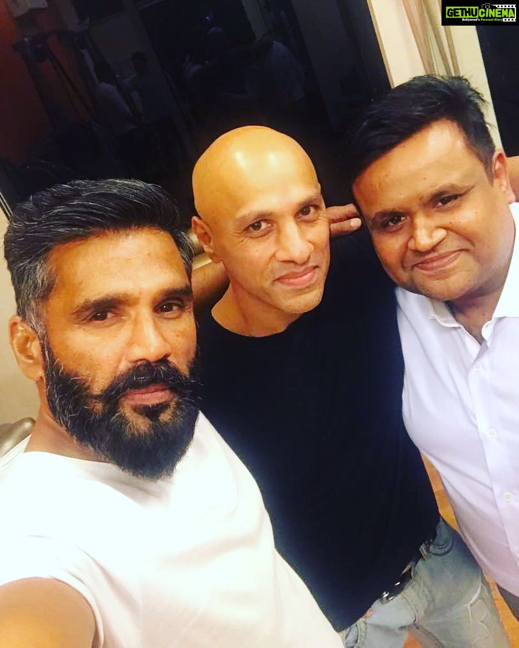 Suniel Shetty Instagram - Dhanesh & Dharmesh! Not just their names but their efforts in keeping me dressed are in sync too...Owe the appreciation to @specsnshades #justmen & ofcourse my most stylish stylist @navin.p.shetty