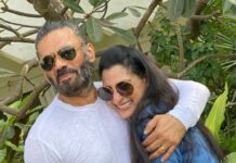 Suniel Shetty Instagram - Forever my always !! 🖤 #happyvalentinesday #loveyou #partner #soulmate