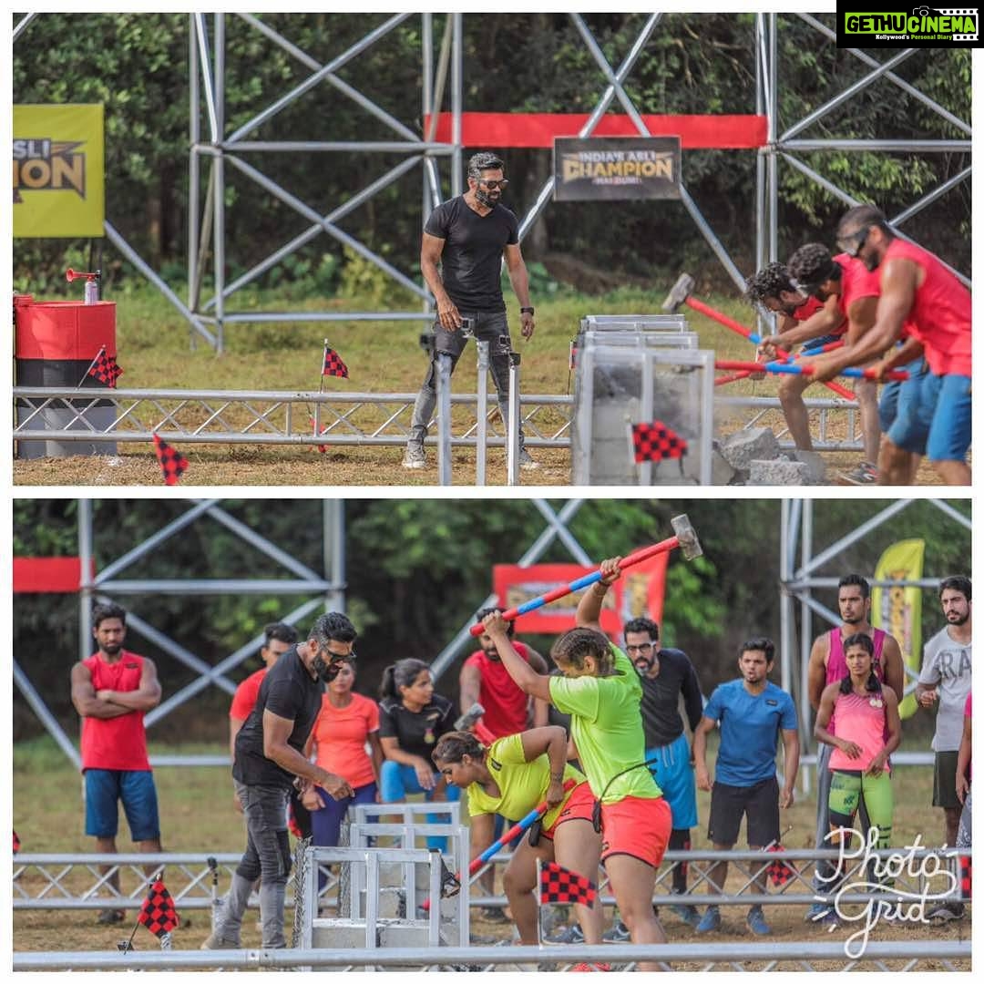 Suniel Shetty Instagram - Hammering to nail their fitness targets #IndiasAsliChampion #HaiDum? @andtvofficial #swasthbharat