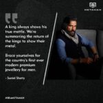 Suniel Shetty Instagram - Metaman is coming. 👑 It’s time to evolve and #BEaMETAMAN. 🔥 Are you ready? 👊🏻 #Metaman #ForTheEvolved #Jewellery #Fashion #MensFashion